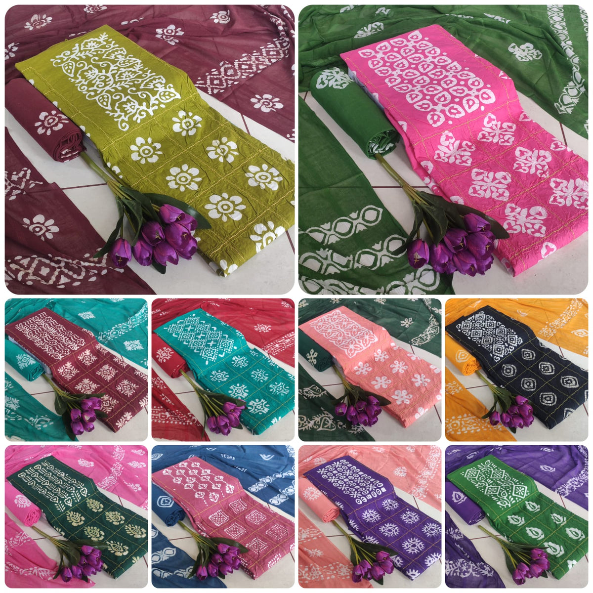Exclusive Batik + ari work special Vol-8