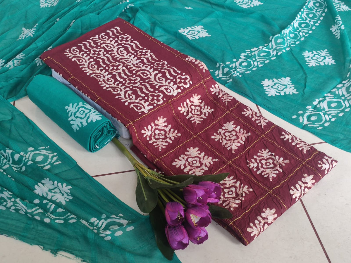 Exclusive Batik + ari work special Vol-8