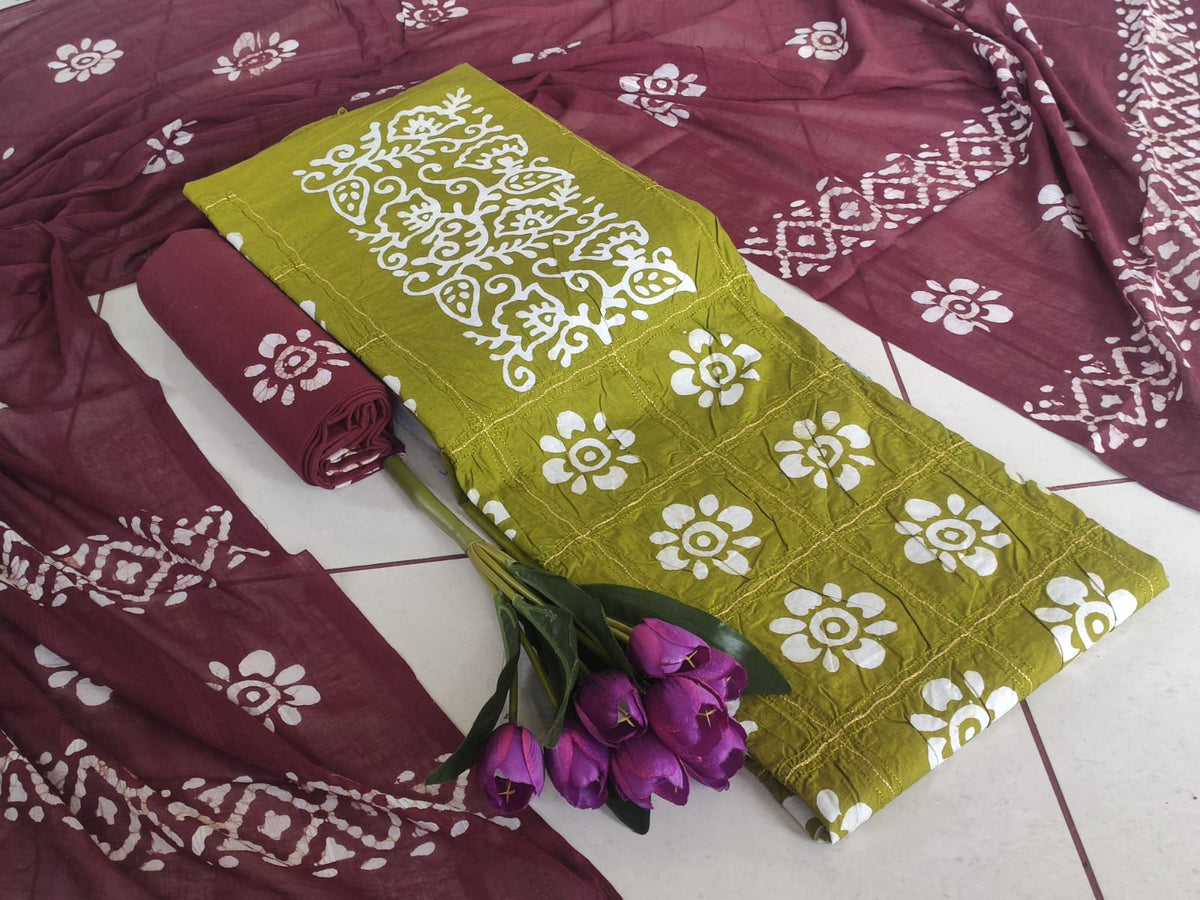 Exclusive Batik + ari work special Vol-8